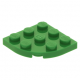 LEGO lapos elem lekerekített sarokkal 3x3, zöld (30357)